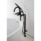 Aqua Vintage CCK8100DKL Freestanding Tub Faucet with Supply Line, Stop Valve, Matte Black CCK8100DKL - alternate 2